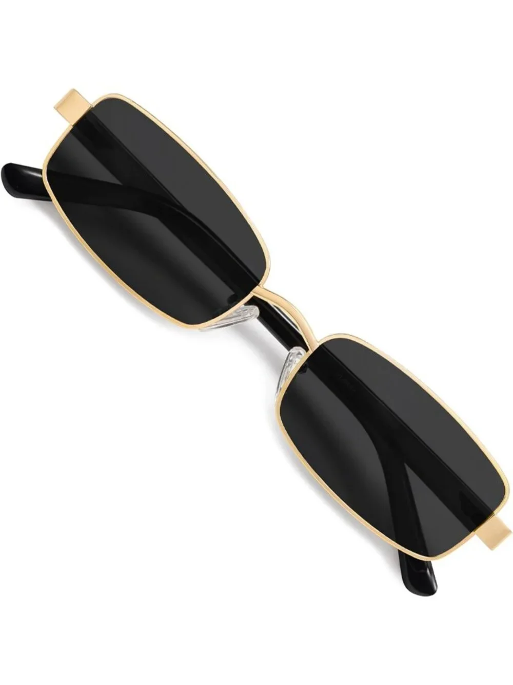 Retro Polarized Rectangle Sunglasses for Women & Men - 90s Vintage Slim Frame